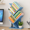 5 Shelf Tree Free Standing Bookshelf Wood Shape Desk White Bookcase Display Rack