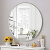 Round Wall Mounted Mirror Bathroom Bedroom Makeup Dressing Mirrors Metal Frame