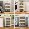 3-Tier Stackable Storage Bins Storage Organizer with Wheels-White
