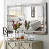 Crushed Diamond Wall Mirror 120x80cm Large Crystal Silver Sparkly Full Length