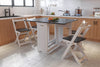 Dining Table and 4 Chairs Set Folding Drop Leaf Butterfly Kitchen DS16 Grey