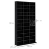 CD DVD Media Storage Shelves Display Shelf Racks Wooden Frame Black