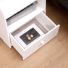 PVC Bedside Table Cabinet with Drawer for Bedroom Sofa Side Table End Tables