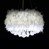 Modern Feather Light Shade Ceiling Pendant Bedroom E27 Night Lights Lampshade