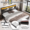 Super King Size Bed, 6ft Upholstered Ottoman Bed Frame with Storage Headboard