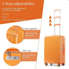 Sea choice Luggage 4PC set Hard Shell PC+ABS with Silent wheels lock zip- orange