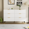 Modern White Chest of Drawers Wide Bedroom Furniture Storage Bedside 6 Drawers