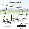 2-in-1 Portable Soccer Rebounder Net Soccer Trainer Dual-side Football Practice