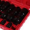 Heavy Duty 35 Piece Car Truck Deep Impact Socket Set 1/2" Drive 8- 32mm Metric