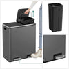 30L/45L/60L Dual Step Stainless Steel Double Bucket Trash Can Rubbish Pedal Bin