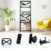 4-Tier Bookshelf Storage Shelving Unit Space Saving Ladder Shelf Display Rack
