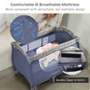 4-in-1 Baby Travel Cot Foldable Infant Crib Changing Table Children Playpen