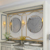 Luxury Round Wall Mirror Bevelled Decorative 3D Mirrored Foyer Bedroom Fireplace