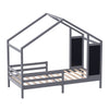 Kid House Bed Frame Single Bed Solid Wood House Shape Toddler Child Floor Frame