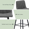 Grey Bar Stools X2 Faux Leather Pub Chairs With Footrest Kitchen Furniture