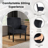 Executive Reception Chair Velvet Waiting Room Chair-Black