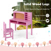 Kids Desk and Chair Set Wooden Children Study Table &Chair Writing Table Set
