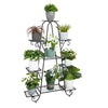 9-Tier Metal Plant Stand Garden Shelves Pot Holder Display Rack Storage