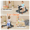 2-in-1 Baby Walker Foldable Activity Push Walker with Adjustable Height & Speed
