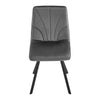 Velvet Padded Seat Kitchen Dining Chair Home Office Chair with Metal Legs