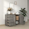 Sideboard Grey 113x40x80 Solid Wood Pine V4S9