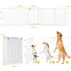 5-panel Metal Baby Pet Playpen Fireplace Fence Safety Fence Lockable Gate White