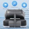 2 Pcs Folding Low-Back Boat Chair Fold-Down Ergonomic Yacht Seat W/ Strap