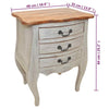 Bedside Cabinet Solid Reclaimed Wood 48x35x64 cm