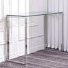Modern Console Table Couch Table with Chrome Legs for Entryway Living Room