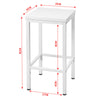 2/4/6x Bar Stools w/ Footrest Kitchen Breakfast Pub Cafe High Chairs Metal Frame
