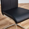 Dining Chairs Set of 4 Faux Leather with Stylish Cantilever Metal Frame Black