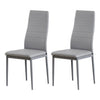 Small Space Dining Set 5Pcs Square Dining Table+ 4 Dining Chairs Set Grey Wooden