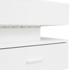LED Coffee Table With Lift Top and Storage Drawers Living Room Furniture White