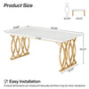 Tribesigns Modern Dining Table, 63" Large Kitchen Table for 4-6 People, White