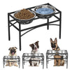 Raised Dog Bowls Pet Feeder Raised Elevated Stainless Steel Food Water Bowls
