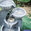 Solar Power Water Fountain Garden Water Feature with LED Light Indoor Outdoor