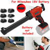 For Milwaukee 18V 450LM Cordless Electric Caulking Glass Mastic Sealant Glue Gun
