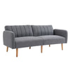 3 Seater Linen Sofa Bed with Adjustable Backrest for Living Room