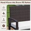 Metal Frame Outdoor Chair with Backrest & Armrests-White