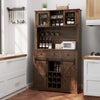 Kitchen Buffet Sideboard Cupboard 72” Coffee Bar Cabinet-Brown