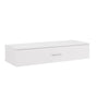 Wall Hanging Dressing Table High Gloss Vanity Makeup Desk with Storage Drawer