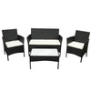 Rattan Garden Furniture Set 4 Piece Patio Table Chairs Sofa Outdoor Conservatory