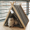 Large Pet Teepee Bed Cat Kitten Dog Puppy Igloo Play Tent Tipi House Cushion Mat