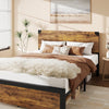King Size Bed Frame Platform with Adjustable Wood Headboard