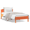 BaraSh Bed Frame with Headboard Wax Brown 90x200 Solid Wood Pine,Double T7F5