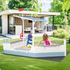 Fir Wood Sandbox Backyard Ship-like Playhouse w/Sloping Canopy