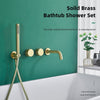 Brass Bathroom Bathtub Mixer Taps Bath Filler Spout Handheld Shower Faucet Set