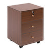 Mobile 3 Drawers Filing Cabinets Printer Stand Pedestal Lockable Bedside Table