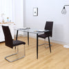 Rectangle Tempered Glass Top Dining Table 120cm Modern Kitchen Furniture Table