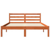Bed Frame Wax Brown 135x190 Double Solid Wood Pine D8W8